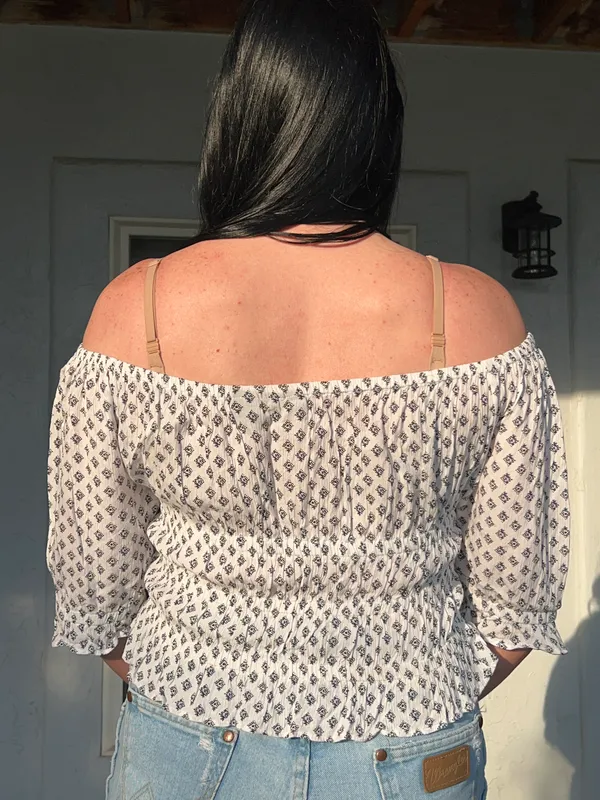 Wrangler Retro Off Shoulder Cropped Shirt - Image 2