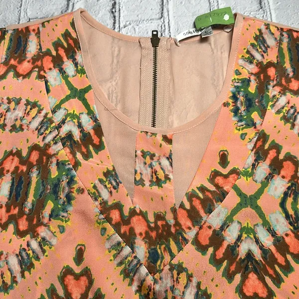 Collective Concepts Multicolor Watercolor Coral sleeveless Blouse size Large - Image 3