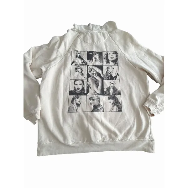 Taylor Swift the Eras Tour Official Merchandise Pullover Hoodie Beige Large HR-1 - Image 10