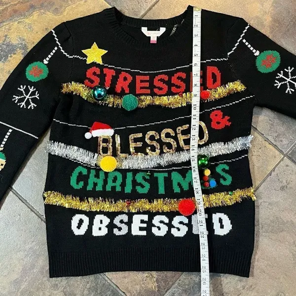 NO BO No Boundaries Christmas Sweater XL 15-17 - Image 4