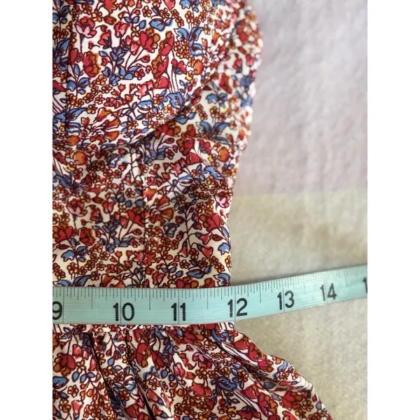American Rag Floral Adj Straps Mini Sundress Size M Halter Crochet Molded Cups - Image 8