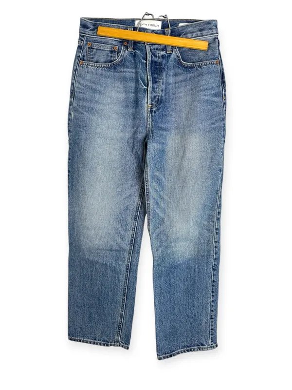 Aritzia Denim Forum Joni High Rise Loose Wide Leg Jeans Size 25 Medium Wash 26L - Image 6