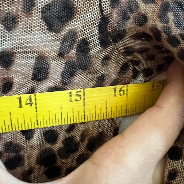 Mesh‎ Leopard Print Top, Soft Grunge Indie Sleaze Mall Goth 2000s Small - Image 5