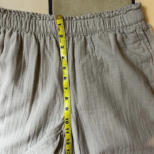 Old Navy High Rise Wide Leg Pants Sz M Beige Comfort Waist Office Casual Summer - Image 8