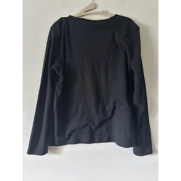 Vintage Women’s Martini Glass Black Shirt Retro Artsy Funky Vibes Size Large - Image 2