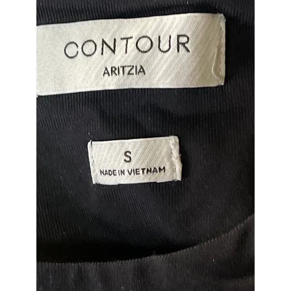 Aritzia Contour Women's Black Short Sleeve Round T Shirt Tee Bodysuit Top Size S - Image 4
