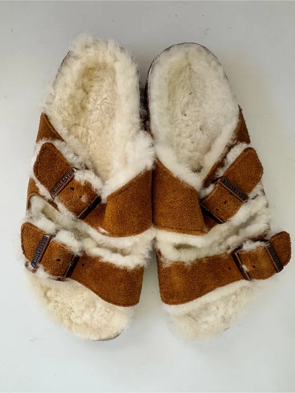 Birkenstock Arizona Shearling mink suede/natural shearling NEW - Image 2