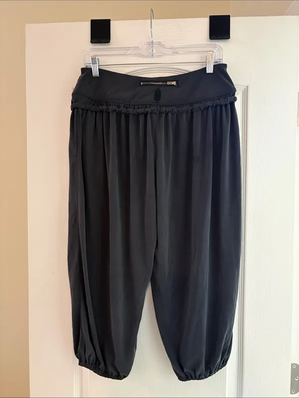 Free People Downtown Sandwashed Pants Jogger Washed Black Small - Image 6
