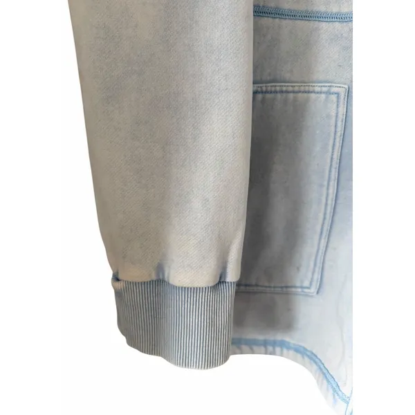 Pilcro‎ Anthropologie Fleece Shirt Jacket Washed Blue Women's Size Large - Image 8