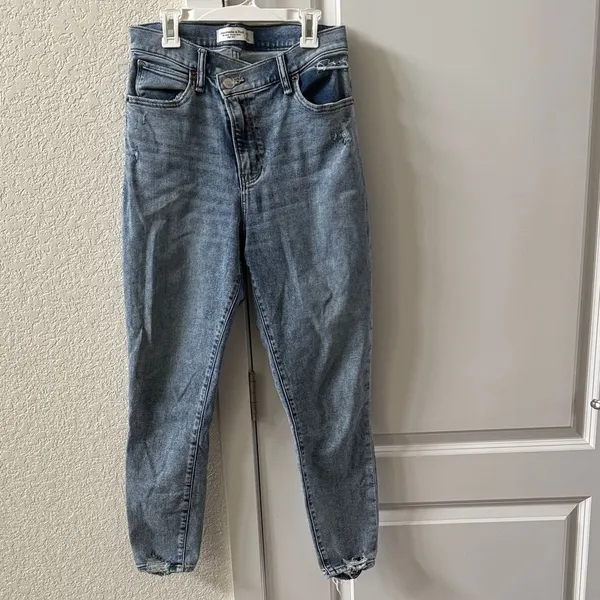 Abercrombie Curve Love Super Skinny Ankle Jeans Size 28 6S Light Blue Wash - Image 3
