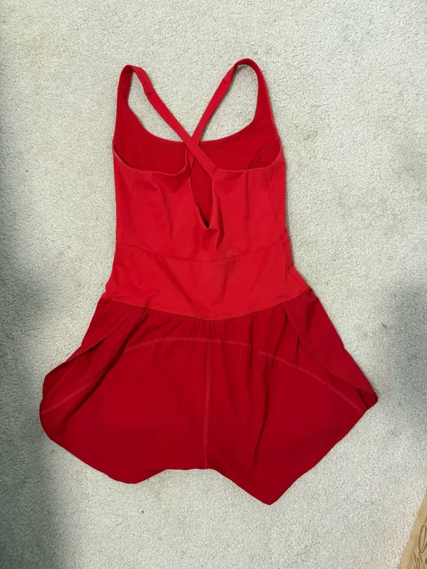 red athletic romper - Image 3