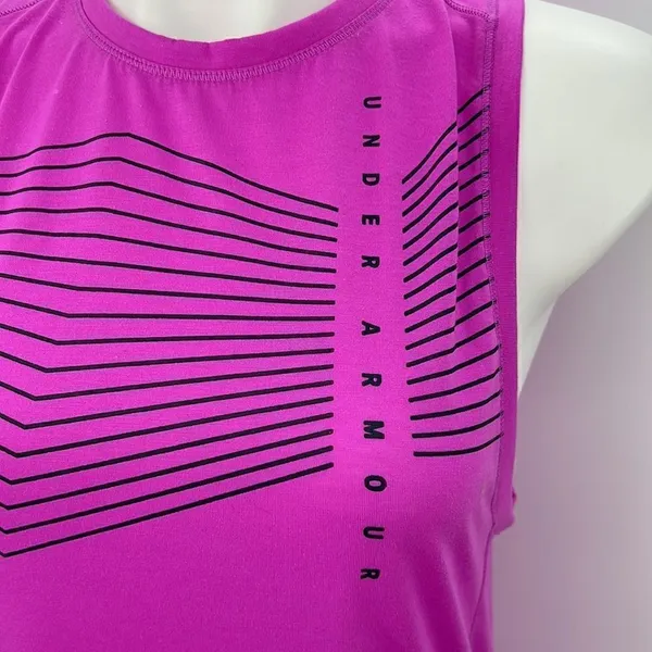 Under Armour sleeveless magenta tank size small - Image 3