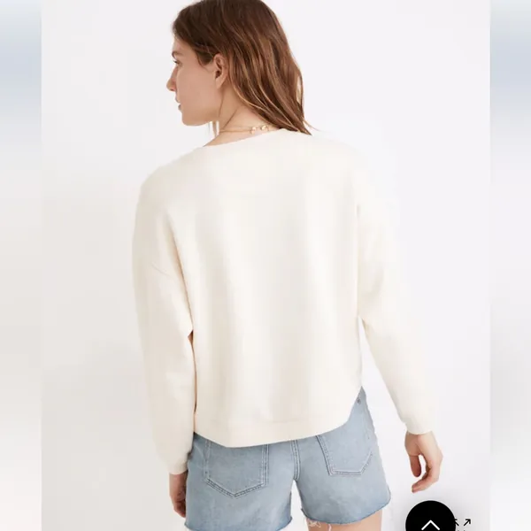 Madewell (Re)sourced Cotton Swing Sweatshirt, antique cream - Image 4