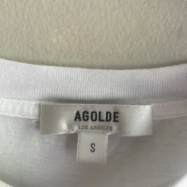 AGOLDE Raya Muscle Cotton-Jersey T-Shirt White - Image 7