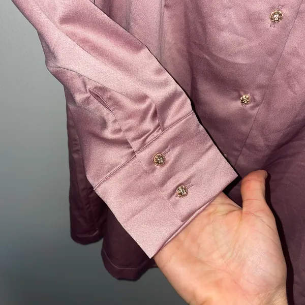 Commence Dusty Rose Satin Shirt Dress - Image 7