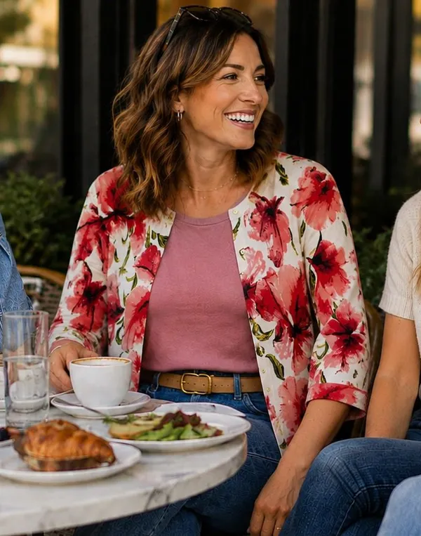 Beautiful floral 3/4 sleeve Cardigan - Image 7