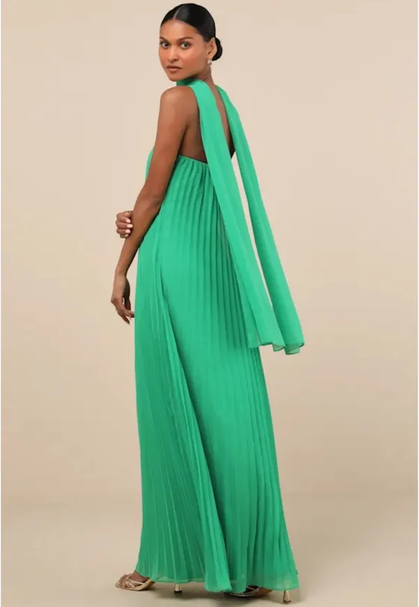 Lulus green scarf maxi dress  - Image 2
