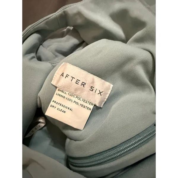 NWT‎ After Six SLEEVELESS CHIFFON DRESS WITH DRAPED FRONT SLIT Size 4 Regular - Image 8