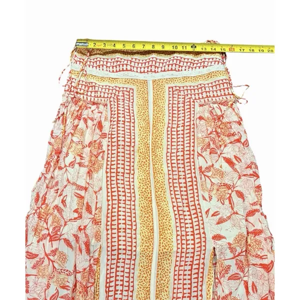 Free People Squared Off Convertible Maxi Skirt Size Small Multicolored Tie Side - Image 4