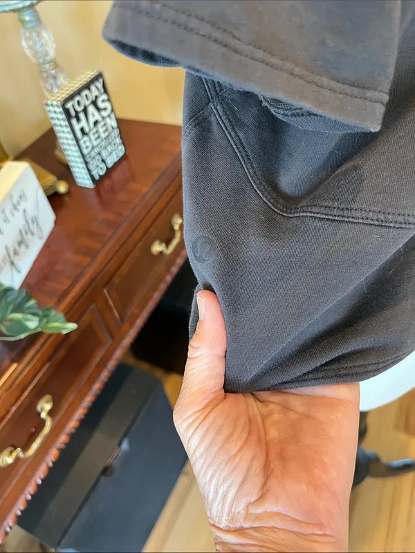 Lululemon LA Side Cinch T Shirt Charcoal Knit Boxy Cropped Crewneck Tee - Image 5