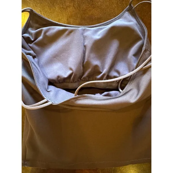 Moussy Vintage Tank Top Women XS Brown Asymmetric Strap Cut‎ Off Camisole Cami - Image 10