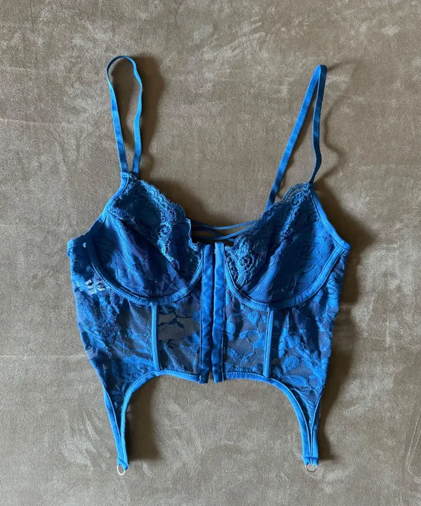 Corset Tank Top Blue Size M - Image 4