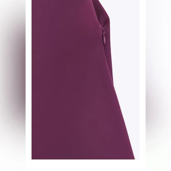 Zara NWT plum asymmetrical cowl neck draped sleeveless top - Image 10