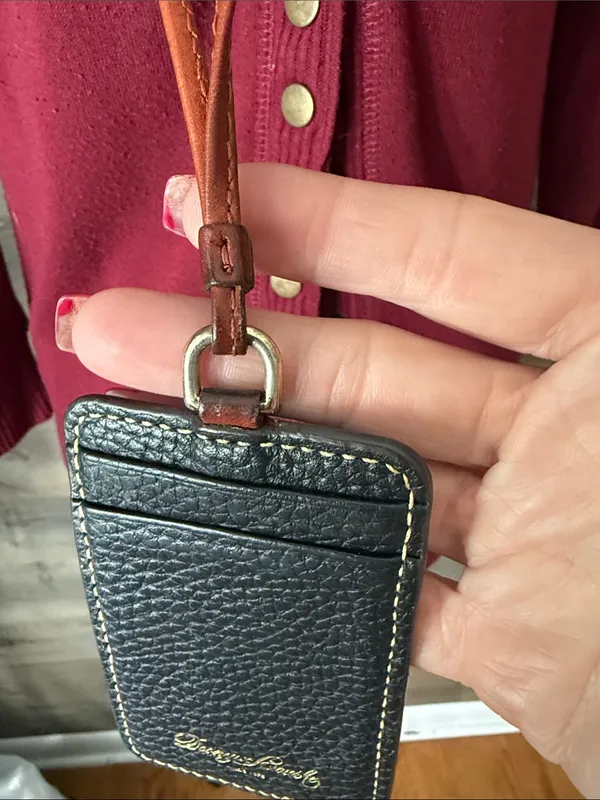 Dooney and Bourke pebble grain lanyard id holder - Image 4