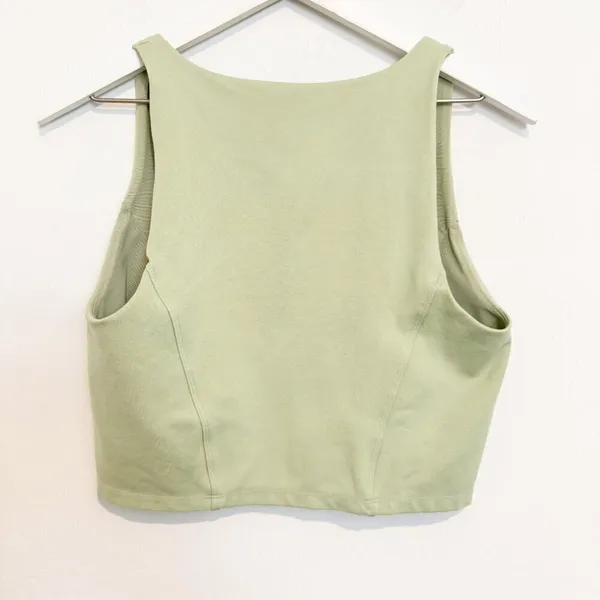 Aritzia Sunday Best Jagger Top‎ Size Large Green Corset Ponte Cropped Clean Girl - Image 8
