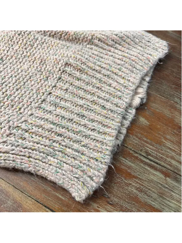 Ruby Moon Chunky Knit Speckled Sweater Tunic Wool Blend Back Zip Medium - Image 4