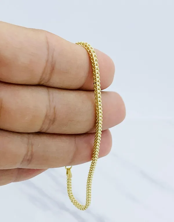Real 10k solid Gold Women’s Franco Bracelet - Image 5