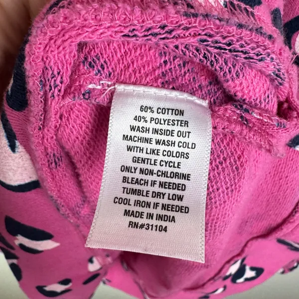 Crown & Ivy Pink Heart Leopard Print Ruffle Sweatshirt Large Cozy‎ Valentine's - Image 6