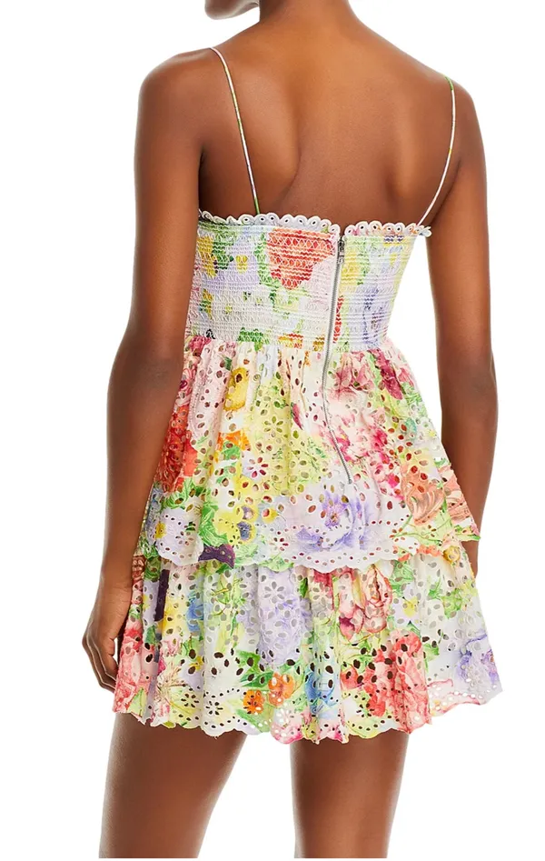 Alice + Olivia Dress Floral Mini Ruffle - Image 3