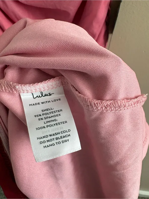 Lulus Beautiful Perception Pink Ombre One-Shoulder Mesh Midi Dress Size Small - Image 9
