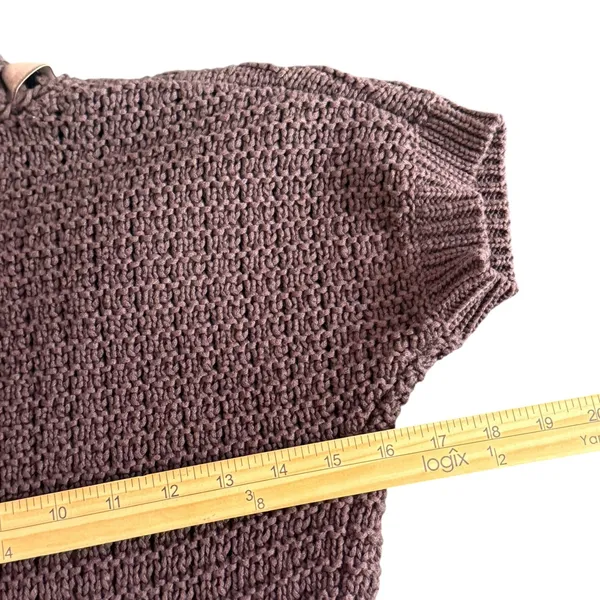 Brown Crochet Knit Shrug‎ Bolero Open Cardigan Size XS Indie Layering BOHO - Image 10
