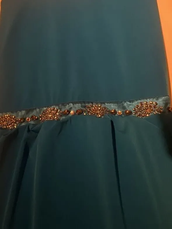Laundry by Shelli Segal Electric Blue Beaded Waist Mini Dress - Image 3