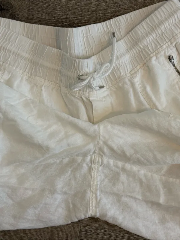 Athlete Cabo Linen Wide Leg Pants Size 18 White - Image 9