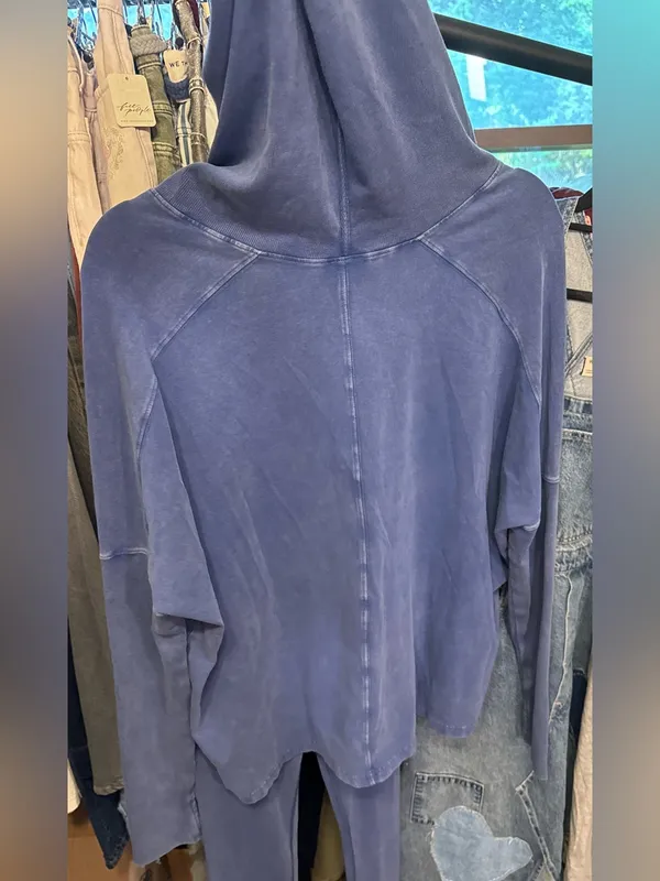 NWT Free People FP Movement Hot Shot Hooded Set - Atlantic Navy Blue - XS - Image 9