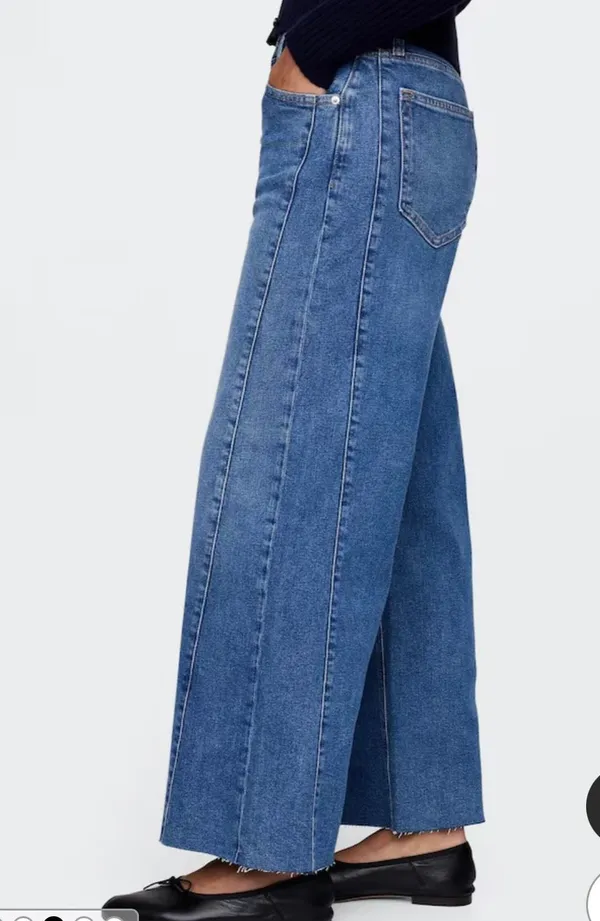 Gap high rise stride wide ankle leg jeans size 4 - Image 8