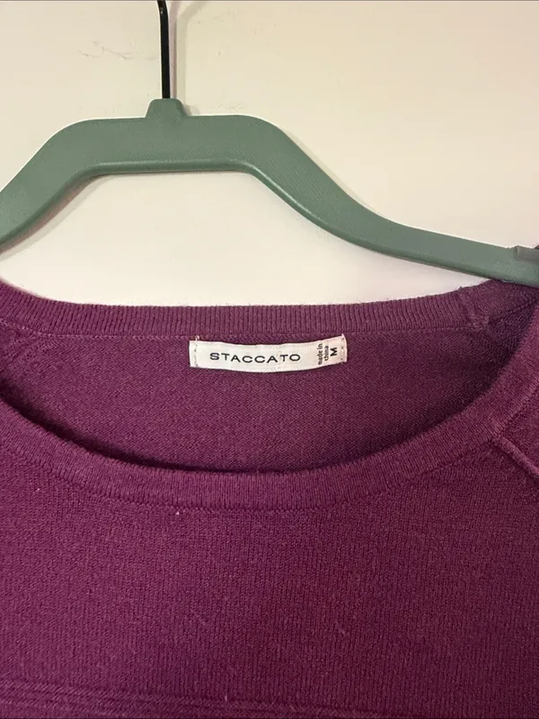 Staccato Purple Textured Crewneck Sweater - Image 2