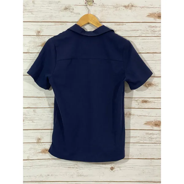 FIGS Nala Short Sleeve Scrub Polo Top - Blue - XS - Image 10