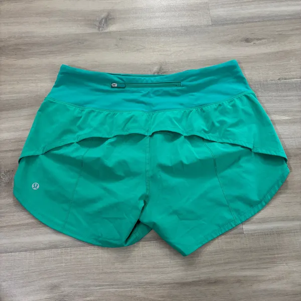 Lululemon Speed Up High-Rise Lined Short 4" Kelly Green Women Size 6 - Image 3
