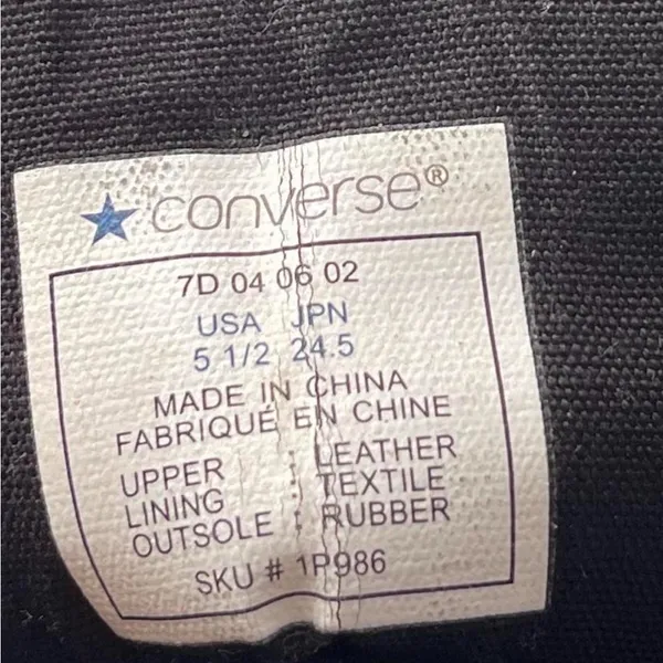 Converse Leather Black and White High-Top Sneakers Streetwear Y2K Casual - Image 3