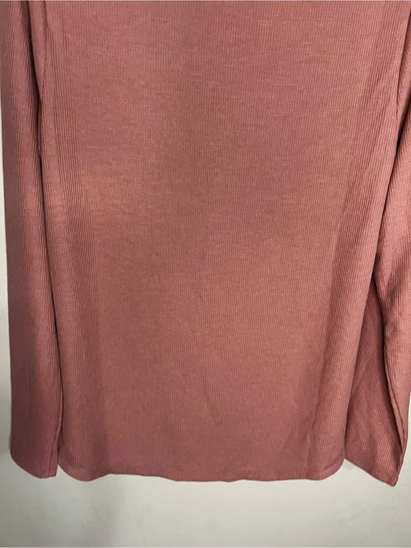 Athleta Wind Down Sleep Thermal Palermo Pink‎ Waffle Knit Henley Lounge Top - Image 9