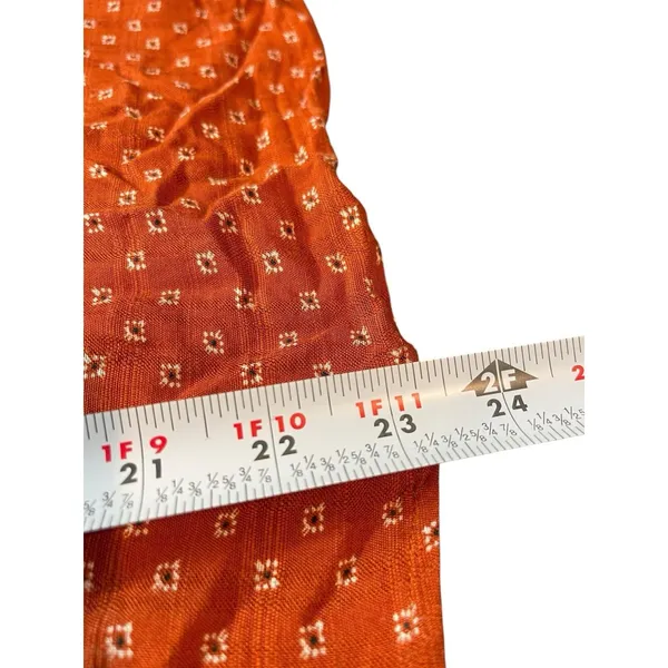Universal Threads Orange Patterned Long Sleeve  Pullover Lightweight Top XS - Image 10