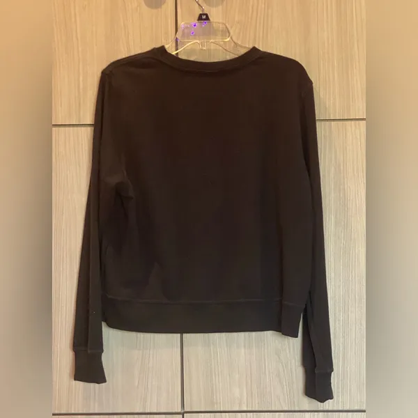 Nike Crewneck Sweatshirt Black/White Large - Image 4