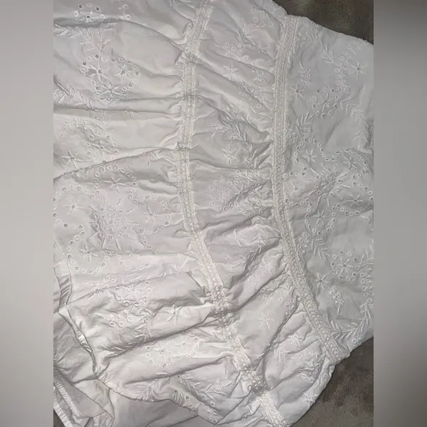 Zara White Tiered Women's Skirt - Image 5