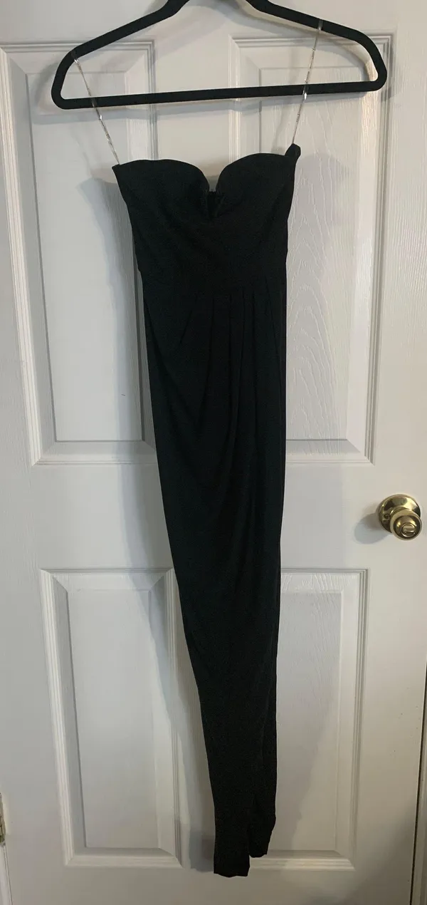 ASOS Rare London Black MIDI Dress With Slit - Image 3