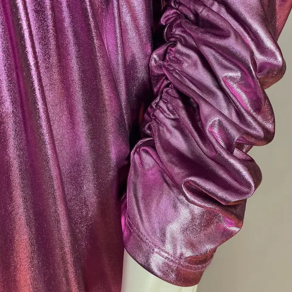 NWT Elliatt Avalee Cocktail Dress Metallic Sheen Long Sleeve Drape Skirt Party‎ - Image 12