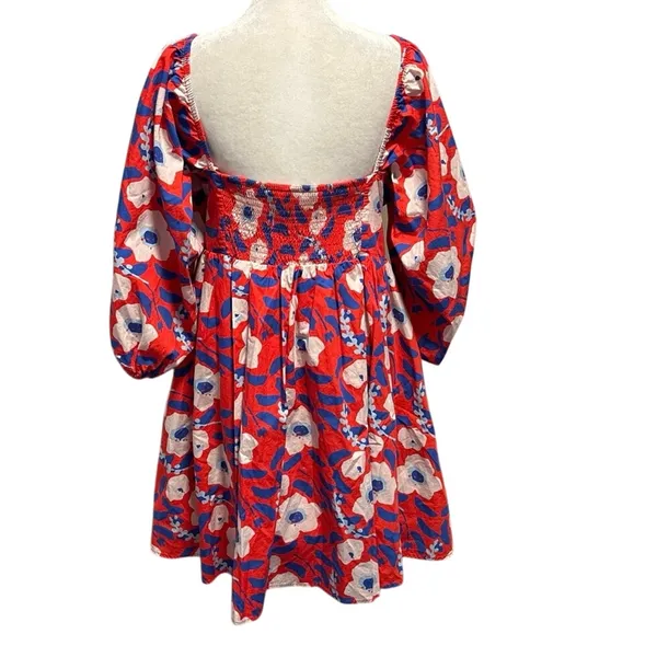 Hutch Anthropologie Size L Floral Printed Mini Dress - Image 4